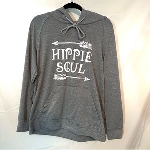 Hippie Soul Gray Hoodie Size XL